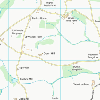 UK Topographic Maps Cornwall (SX35) digital map
