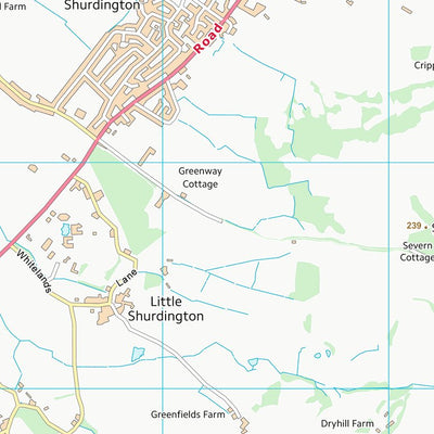 UK Topographic Maps Cotswold District (SO91) digital map