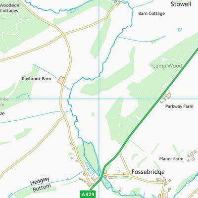 UK Topographic Maps Cotswold District (SP01) digital map