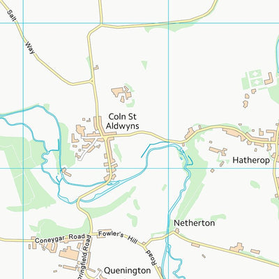 UK Topographic Maps Cotswold District (SP10) digital map