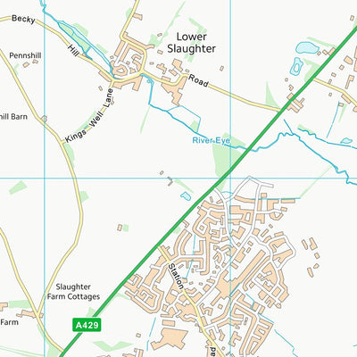 UK Topographic Maps Cotswold District (SP12) digital map