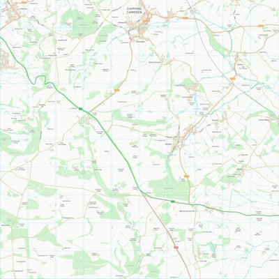 UK Topographic Maps Cotswold District (SP13) digital map