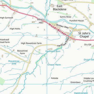 UK Topographic Maps County Durham (NY83) digital map
