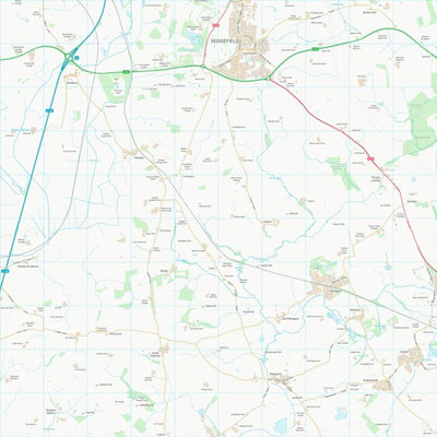 UK Topographic Maps County Durham (NZ32) digital map