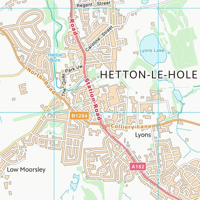 UK Topographic Maps County Durham (NZ34) digital map