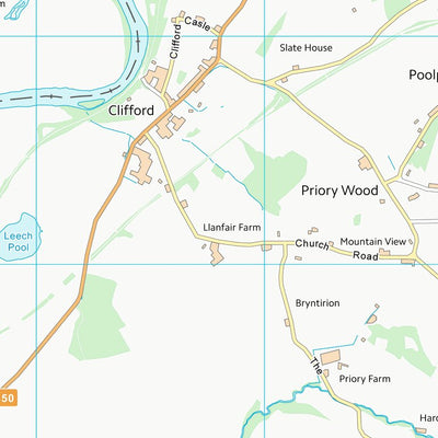 UK Topographic Maps County of Herefordshire (SO24) digital map