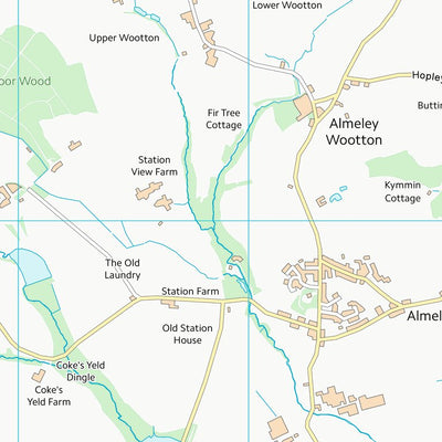 UK Topographic Maps County of Herefordshire (SO35) digital map