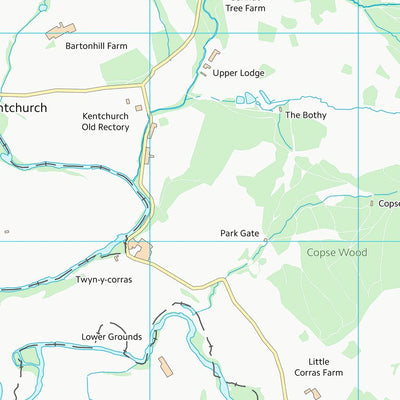 UK Topographic Maps County of Herefordshire (SO42) digital map