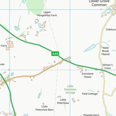 UK Topographic Maps County of Herefordshire (SO52) digital map