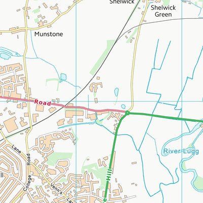 UK Topographic Maps County of Herefordshire (SO54) digital map