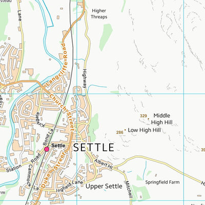 UK Topographic Maps Craven District (SD86) digital map