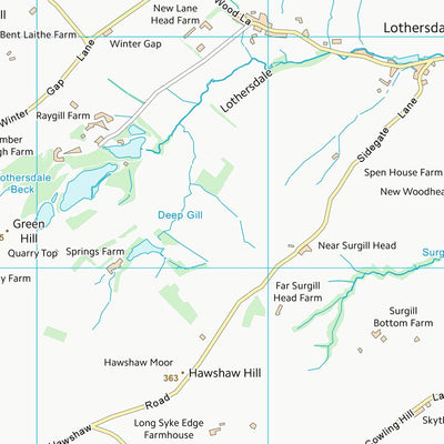 UK Topographic Maps Craven District (SD94) digital map