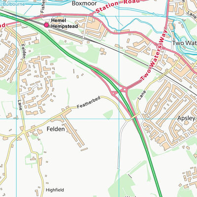 UK Topographic Maps Dacorum District (B) (TL00) digital map