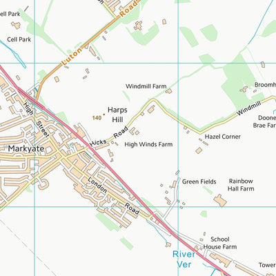 UK Topographic Maps Dacorum District (B) (TL01) digital map