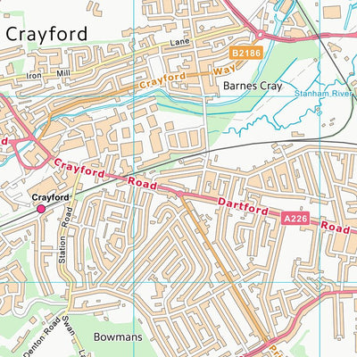 UK Topographic Maps Dartford District (B) (TQ57) digital map