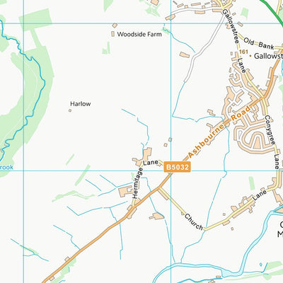 UK Topographic Maps Derbyshire Dales District (SK14) digital map