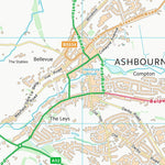 UK Topographic Maps Derbyshire Dales District (SK14) digital map