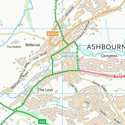 UK Topographic Maps Derbyshire Dales District (SK14) digital map