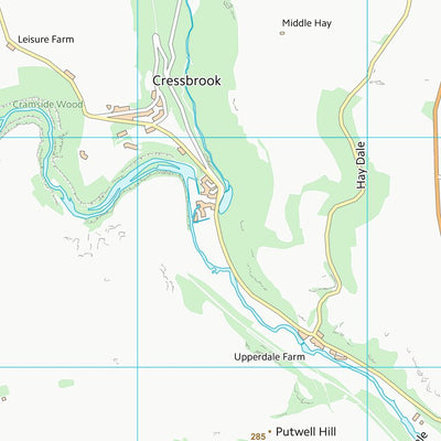 UK Topographic Maps Derbyshire Dales District (SK17) digital map