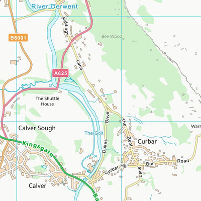 UK Topographic Maps Derbyshire Dales District (SK27) digital map