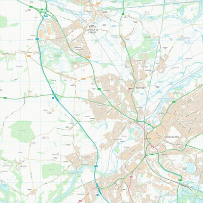 UK Topographic Maps Doncaster District (B) (SE50) digital map