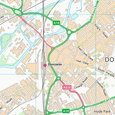 UK Topographic Maps Doncaster District (B) (SE50) digital map