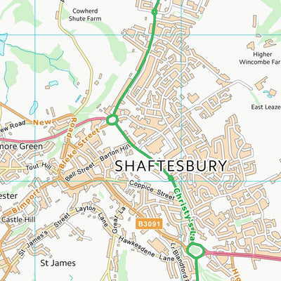 UK Topographic Maps Dorset (ST82) digital map