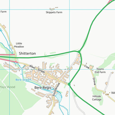 UK Topographic Maps Dorset (SY89) digital map