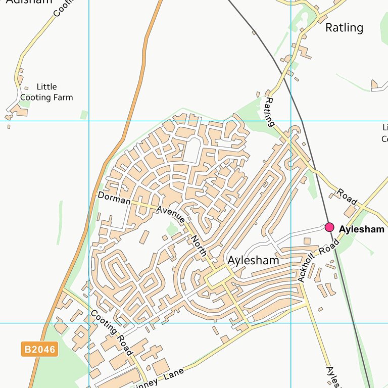 Dover Postcode Map Dover District (TR25) Map by UK Topographic Maps | Avenza Maps
