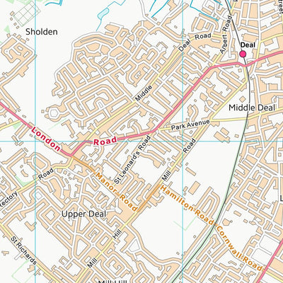 UK Topographic Maps Dover District (TR35) digital map