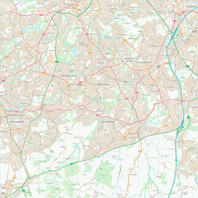 UK Topographic Maps Dudley District (B) (SO98) digital map