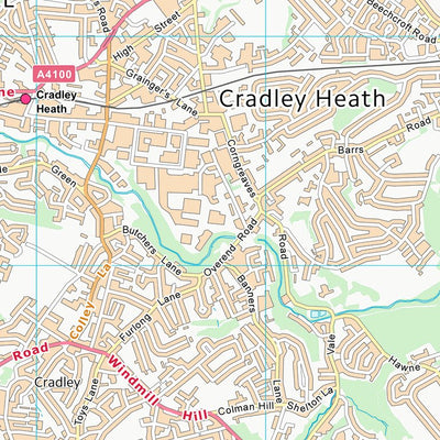 UK Topographic Maps Dudley District (B) (SO98) digital map