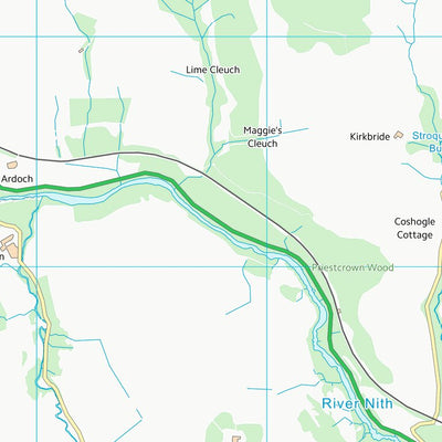 UK Topographic Maps Dumfries and Galloway (NS80) digital map