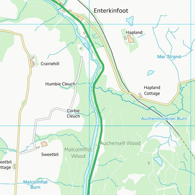 UK Topographic Maps Dumfries and Galloway (NS80) digital map