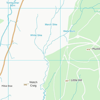 UK Topographic Maps Dumfries and Galloway (NT20) digital map