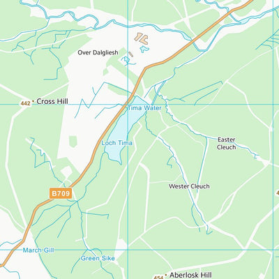 UK Topographic Maps Dumfries and Galloway (NT20) digital map