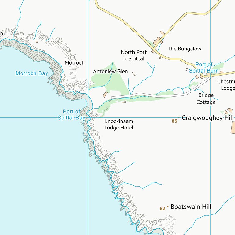 Anwoth Map Dumfries and Galloway (NX05) Map by UK Topographic Maps | Avenza Maps