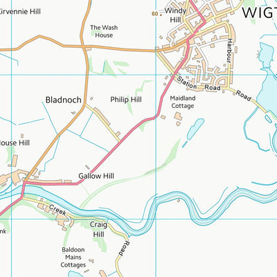 UK Topographic Maps Dumfries and Galloway (NX45) digital map
