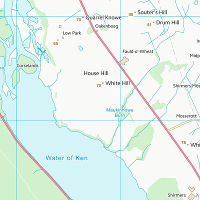 UK Topographic Maps Dumfries and Galloway (NX67) digital map