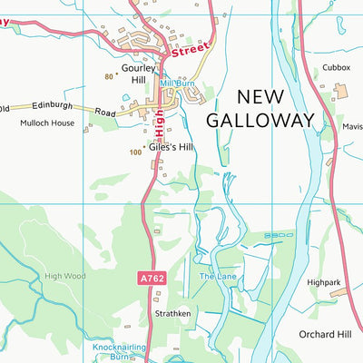 UK Topographic Maps Dumfries and Galloway (NX67) digital map