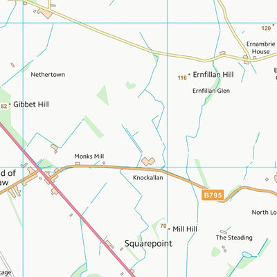 UK Topographic Maps Dumfries and Galloway (NX76) digital map