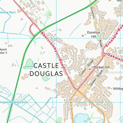 UK Topographic Maps Dumfries and Galloway (NX76) digital map