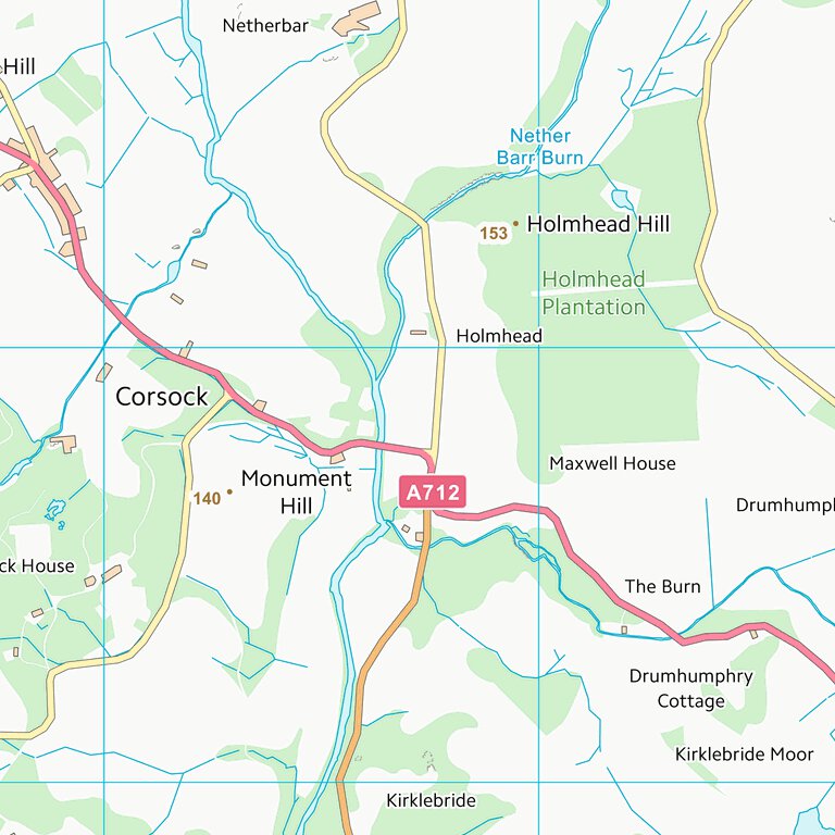 Anwoth Map Dumfries and Galloway (NX77) Map by UK Topographic Maps | Avenza Maps