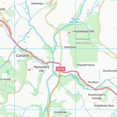 UK Topographic Maps Dumfries and Galloway (NX77) digital map