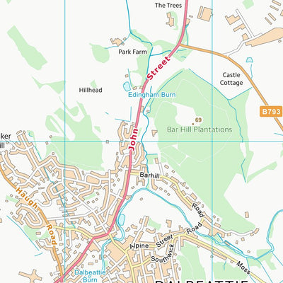 UK Topographic Maps Dumfries and Galloway (NX86) digital map