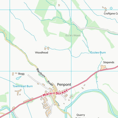 UK Topographic Maps Dumfries and Galloway (NX89) digital map