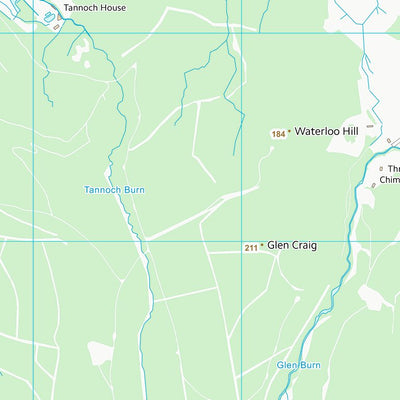 UK Topographic Maps Dumfries and Galloway (NX96) digital map
