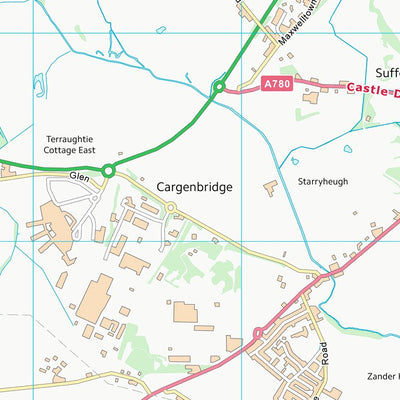 UK Topographic Maps Dumfries and Galloway (NX97) digital map