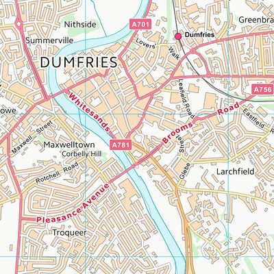 UK Topographic Maps Dumfries and Galloway (NX97) digital map