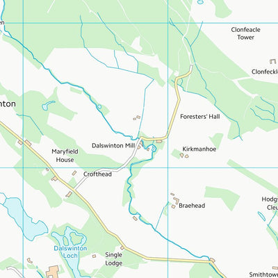 UK Topographic Maps Dumfries and Galloway (NX98) digital map